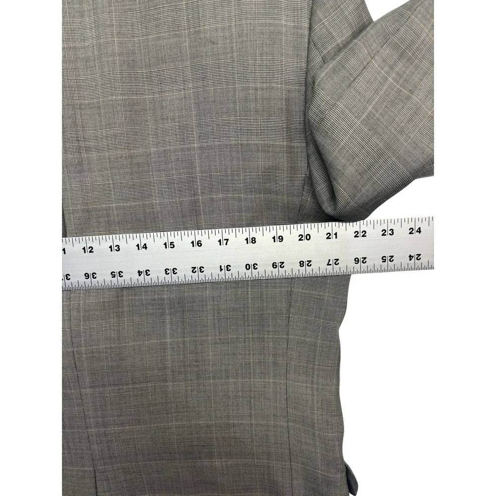 Jos A Bank 40R 34x32‎ Black White Glen Plaid 2pc Pant Suit Signature Collection